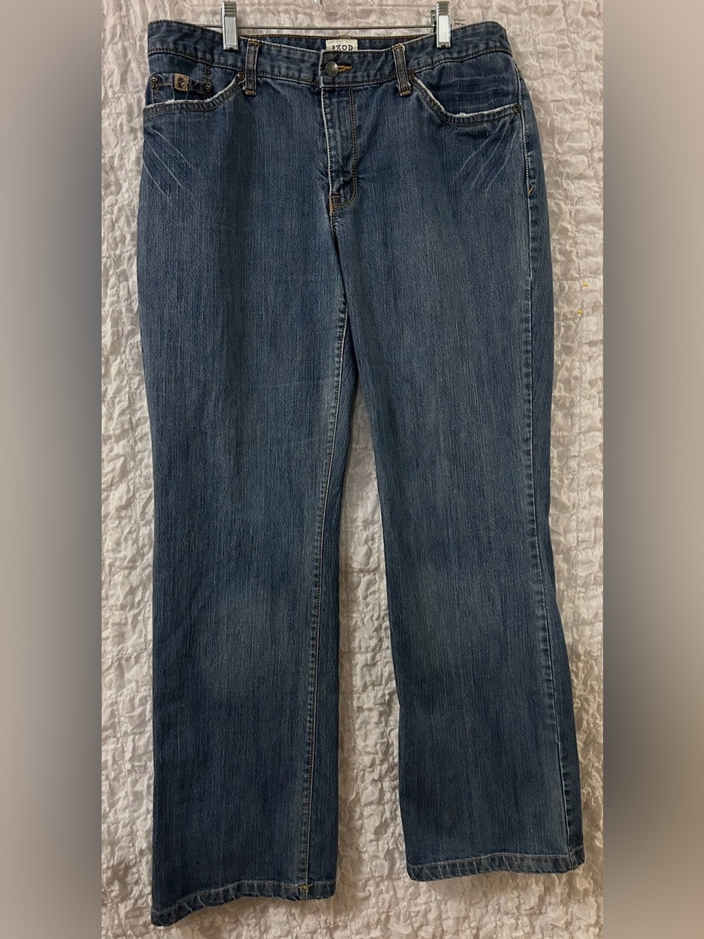 Izod Men’s Classic Straight Jeans in Dark Blue, Size: 34X30